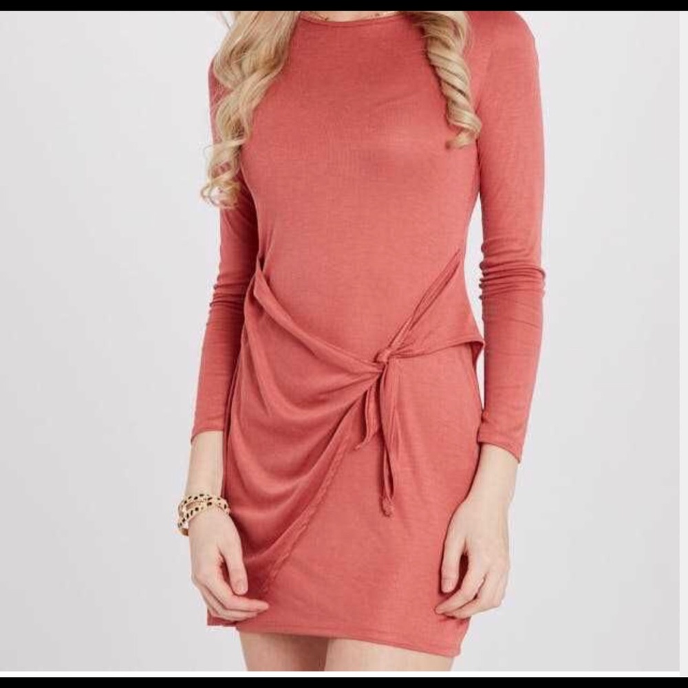 Altar’d Stare Sleek Dress with Side Tie Piece Med
